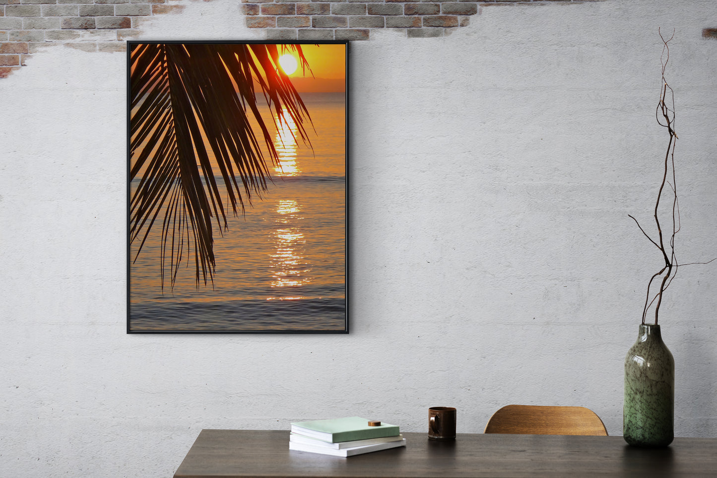 Tirage Fine Art - Coucher de soleil à Madagascar, palmier