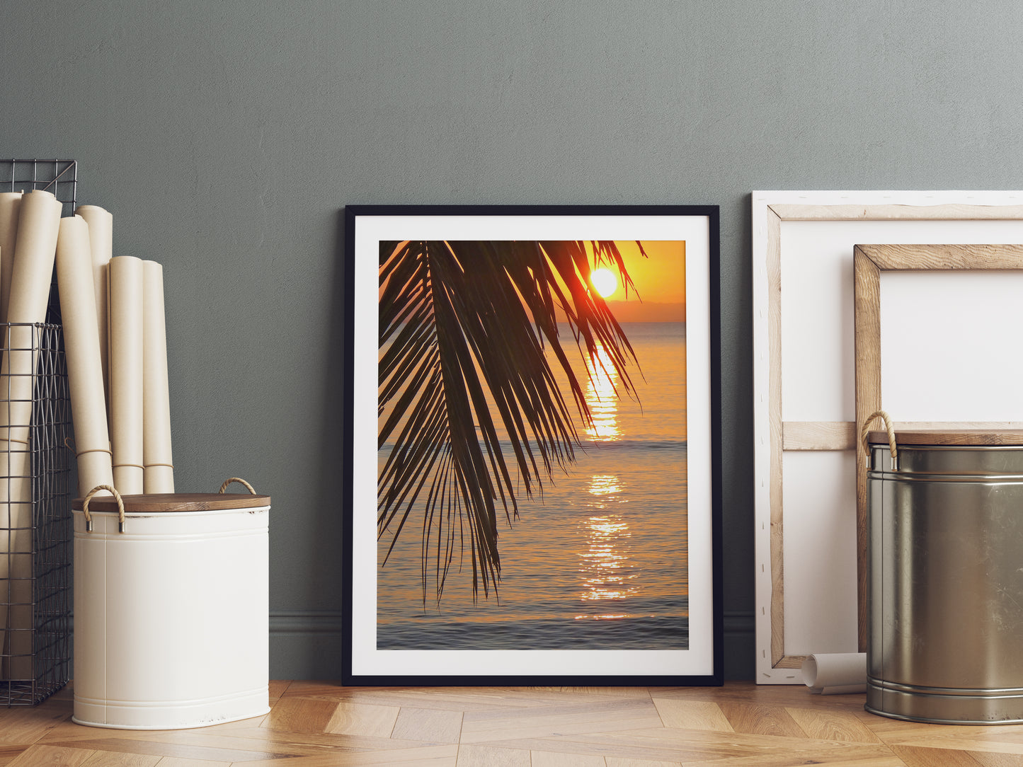 Tirage Fine Art - Coucher de soleil à Madagascar, palmier