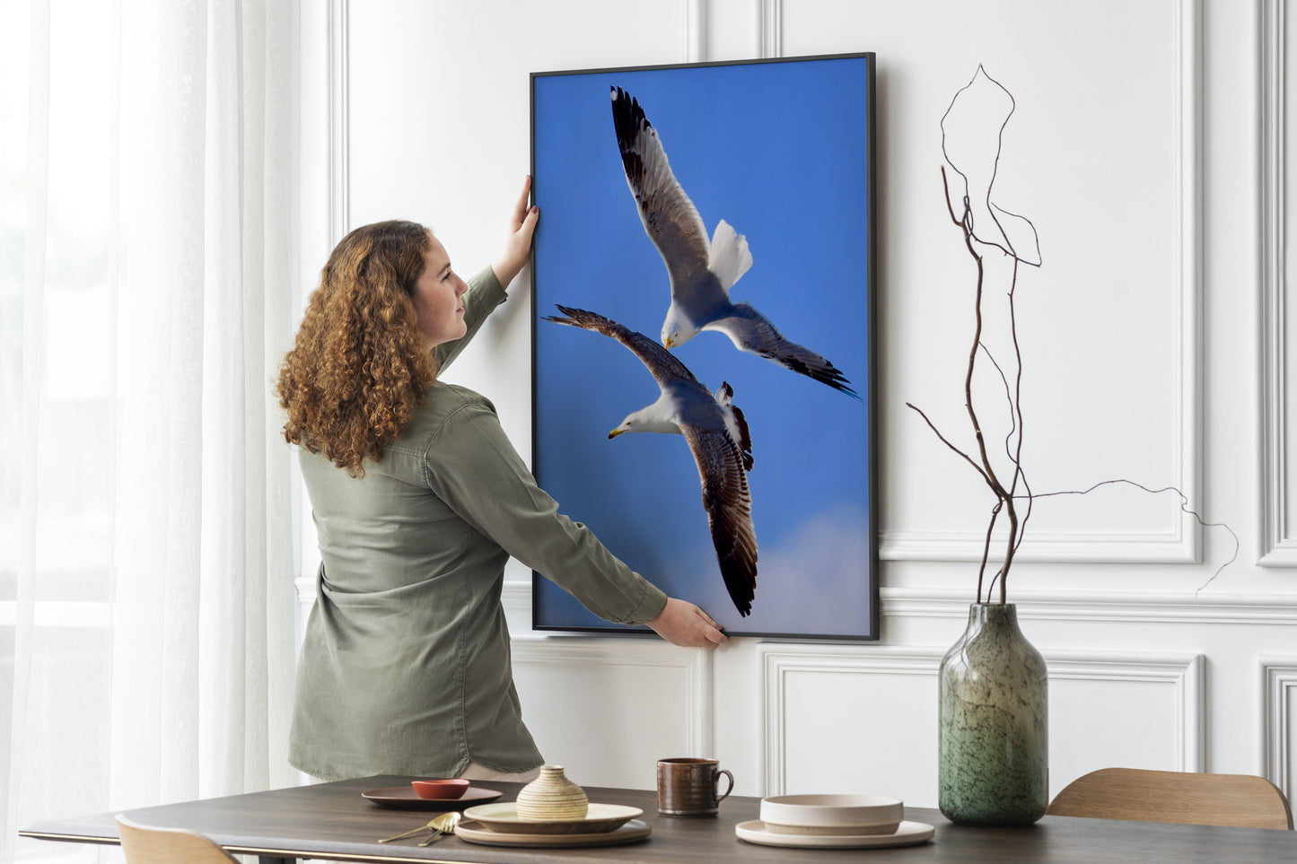 Tirage Fine Art - Mouettes en plein vol
