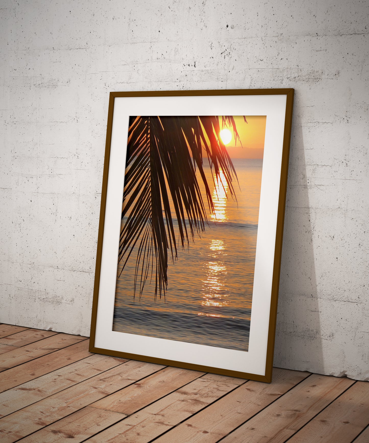 Tirage Fine Art - Coucher de soleil à Madagascar, palmier