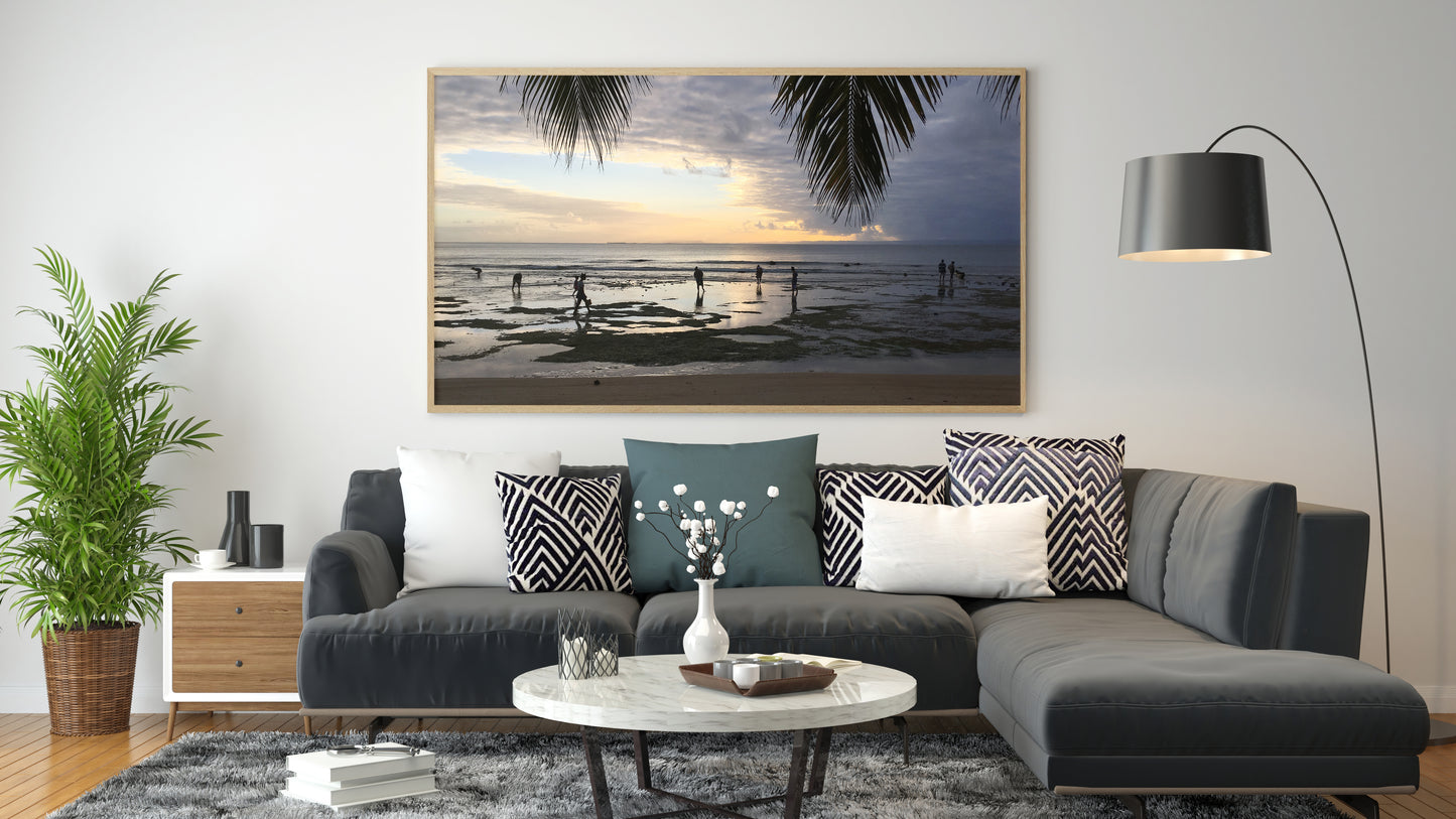 Tirage Fine Art - Coucher de soleil plage à Ste Marie