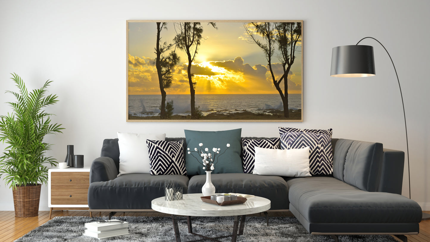 Tirage Fine Art - Coucher de soleil à la Réunion