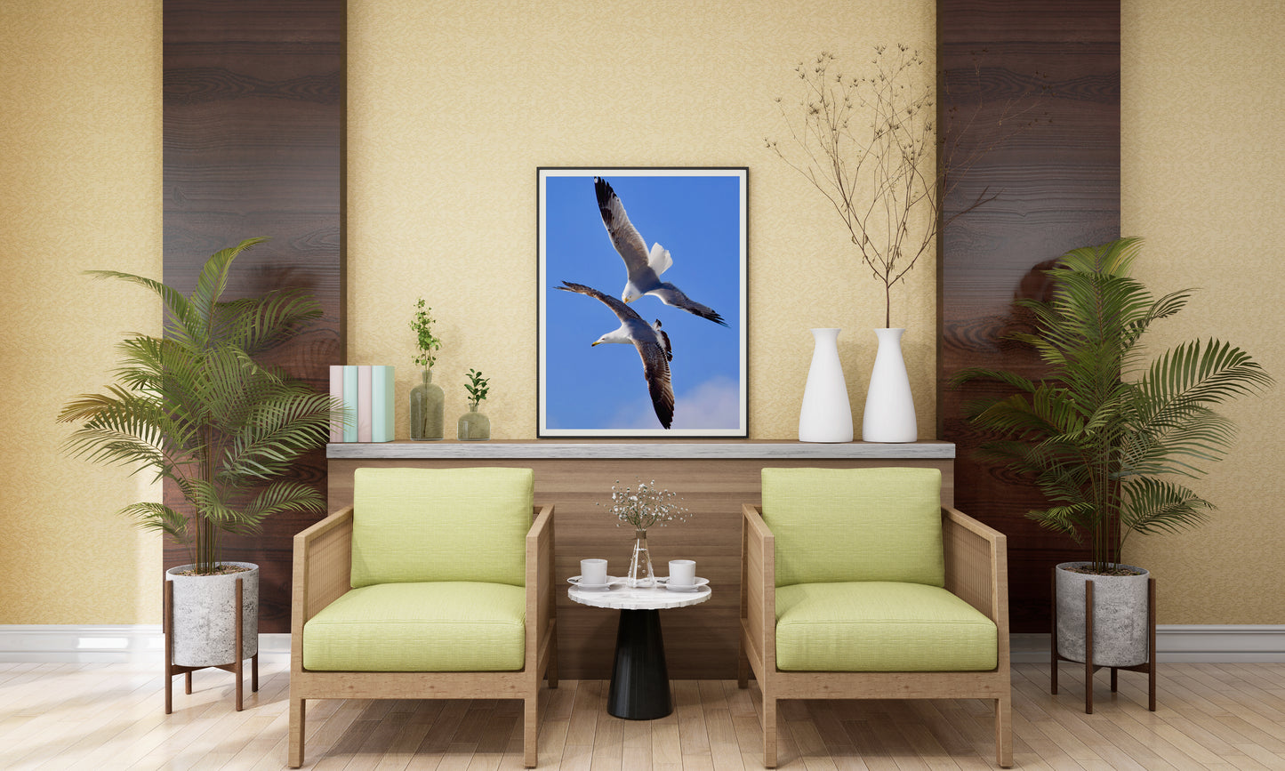Tirage Fine Art - Mouettes en plein vol