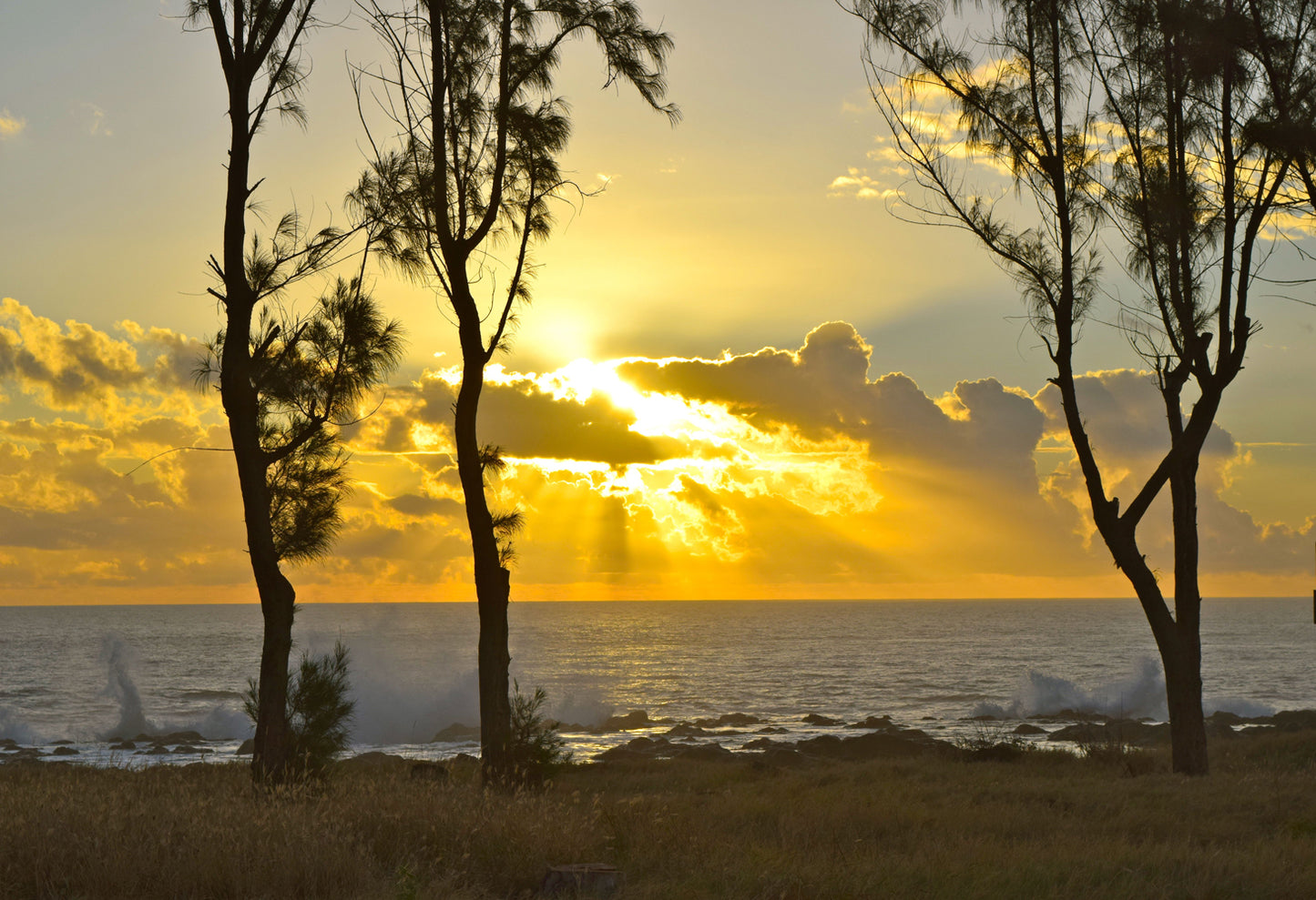 Tirage Fine Art - Coucher de soleil à la Réunion