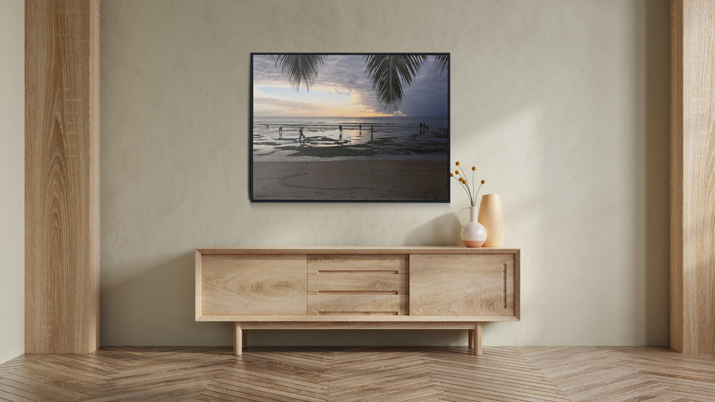 Tirage Fine Art - Coucher de soleil plage à Ste Marie