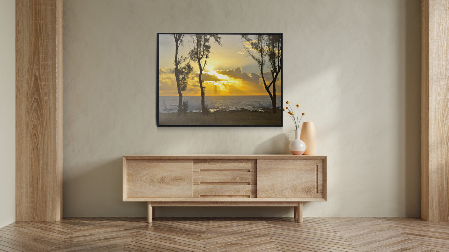 Tirage Fine Art - Coucher de soleil à la Réunion